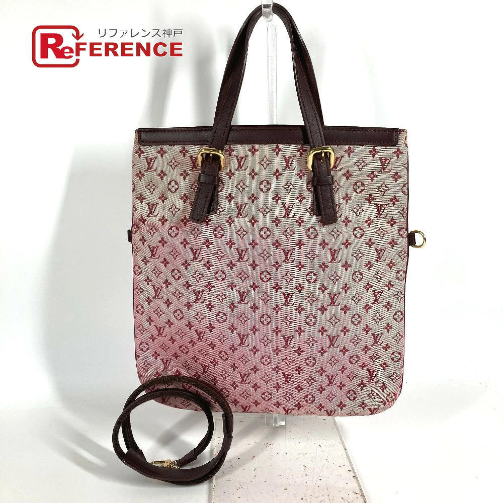 Louis Vuitton Monogram Franoise Shoulder Bag Handbag Flat Tote Canvas Cerise Red